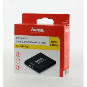 Hama fotoakumulátor typ Canon NB-11L, Li-Ion 3,6 V/580 mAh 85076000