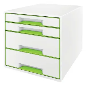 LEITZ Zásuvkový box Leitz WOW metalický zelený