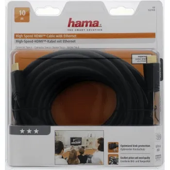 Hama HDMI kábel vidlica - vidlica, pozlátený, 3*, 10 m 85444290