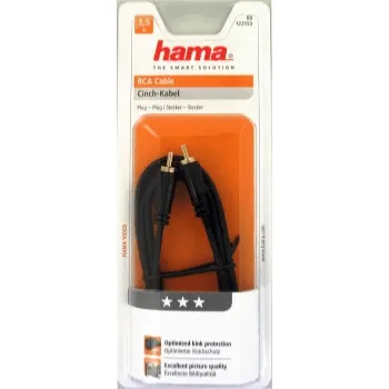 Hama video kábel cinch - cinch, pozlátený, 3*, 1,5 m 85444290
