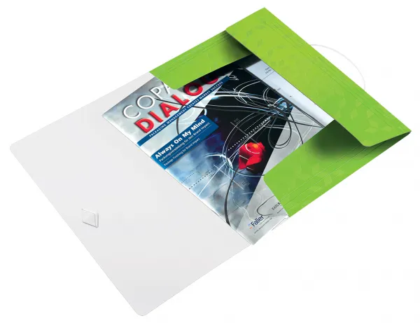 Plastový obal s gumičkou Leitz WOW metalický zelený
