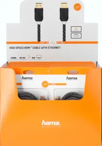 Hama HDMI kábel 4K, 1,5 m, pozlátený, opletený, blister/displej 85444290