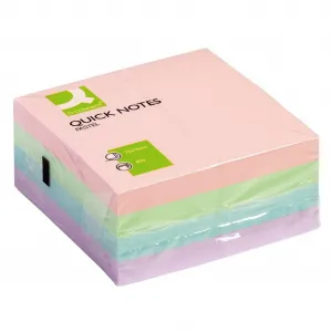 Q-CONNECT Bloček kocka Q-CONNECT 76x76mm 400l pastelová (QC001347)