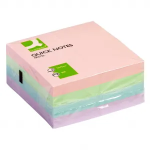 Q-CONNECT Bloček kocka Q-CONNECT 76x76mm 400l pastelová (QC001347)