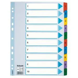 Kartónový rozraďovač Esselte Mylar 1-10