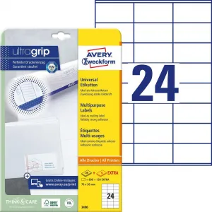 Avery Zweckform Etikety univerzálne 70x36mm Avery A4 25+5 hárkov