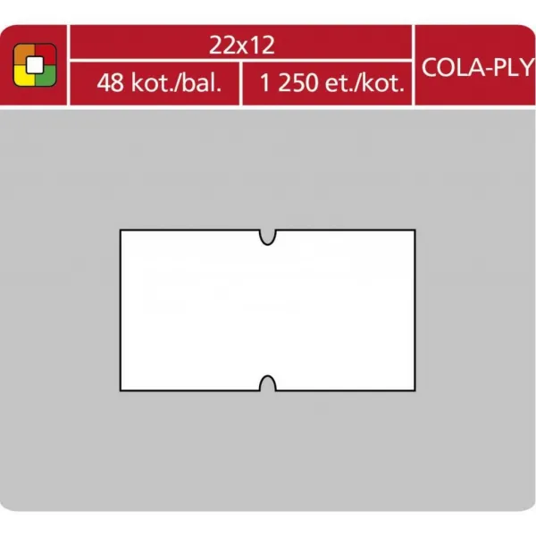 Motex Etikety 22x12 pre 2212 cenovka biela