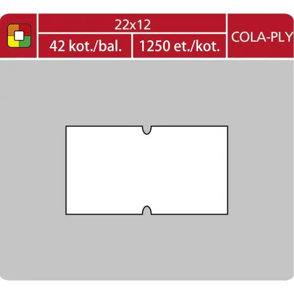 Motex Etikety 22x12 pre 2212 cenovka biela