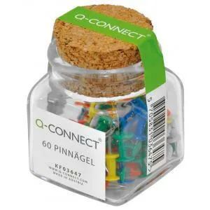Q-CONNECT Napichovacie špendlíky v mixe farieb 60ks