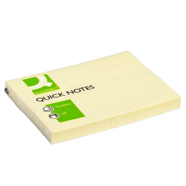 Q-CONNECT Bloček Q-CONNECT žltý 76x102mm (QC001410)