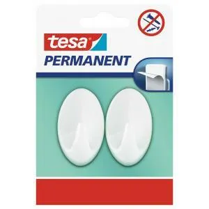 Háčik tesa® Permanent, ovál L, biely, plast 2171123