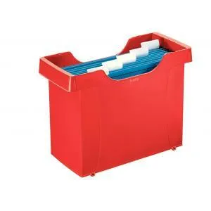 BOX NA ZÁVESNÉ ZAKLADACIE DOSKY, S 5 ZÁV.ZAKL. DOSKAMI, PLASTOVÝ, , LEITZ "PLUS", ČERVENÁ