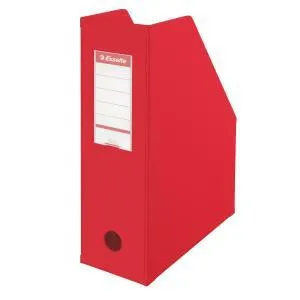 ESSELTE Zakladač, PVC/kartón, 100 mm, skladateľný,, Vivida červený