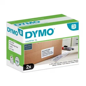 Dymo S0947420, 102mm x 59mm, 2x575 ks, biele, veľké vysokokapacitné, prepravné papierové etikety