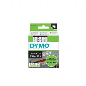 Dymo originál páska do tlačiarne štítkov, Dymo, 45803, S0720830, čierny tlač/biely podklad, 7m, 19mm, D1 45803