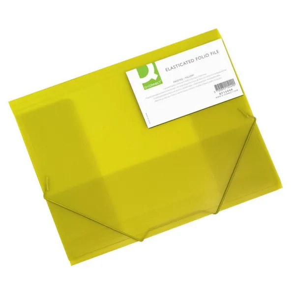 Q-CONNECT Plastový obal s gumičkou Q-Connect žltý