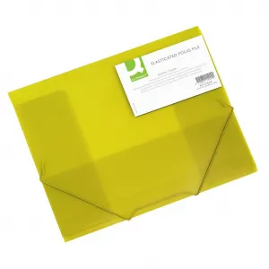 Q-CONNECT Plastový obal s gumičkou Q-Connect žltý