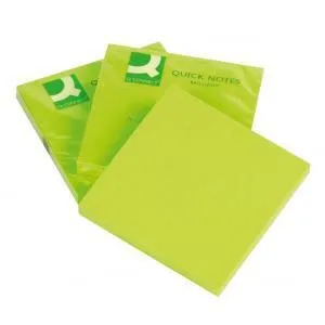 Bloček Q-CONNECT neónové 76x76mm zelené