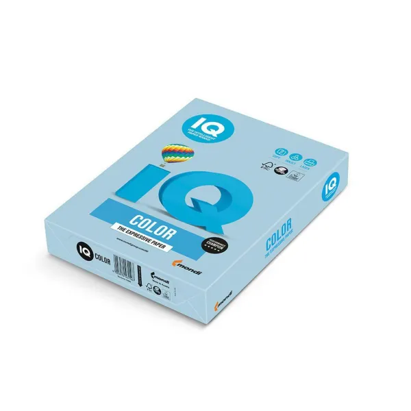Farebný papier IQ color ľadovomodrý OBL70 A4 80g Mondi