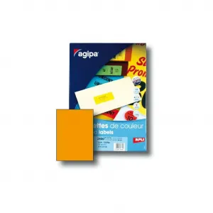 Agipa Etikety farebné 210x297mm APLI A4 100 hárkov fluo oranžové