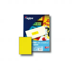 Agipa Etikety farebné 210x297mm APLI A4 100 hárkov fluo žlté