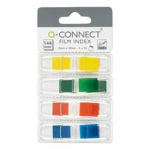 Q-CONNECT Záložky Q-CONNECT v zásobníku 12,5x43mm, 4x36l (QC003631)