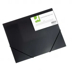 Q-CONNECT Plastový obal s gumičkou Q-Connect čierny