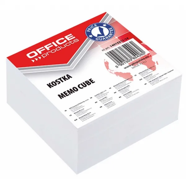 OFFICE products Blok kocka lepená 85x85x40mm biela