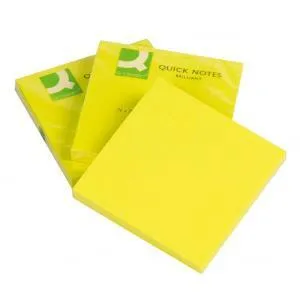 Q-CONNECT Bloček Q-CONNECT neónové 76x76mm žlté (QC010514)