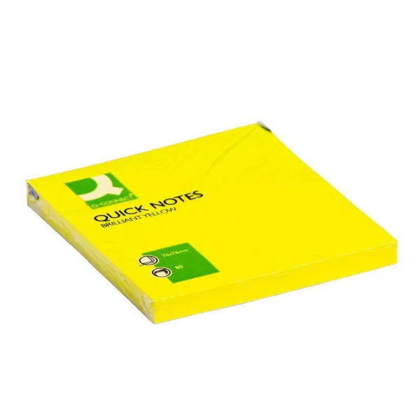 Q-CONNECT Bloček Q-CONNECT neónové 76x76mm žlté (QC010514)