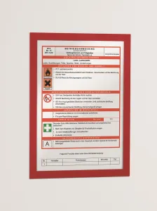 Durable Samolepiaci DURAFRAME A4 červený