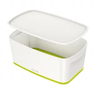 Leitz Úložný box s vekom MyBox, veľkosť S biela/zelená