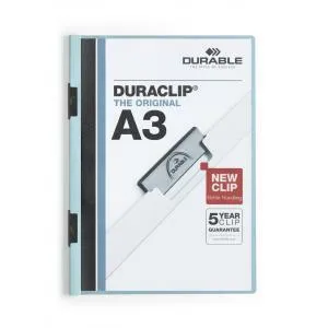 Durable Obal s klipom A3 DURACLIP Original modrý