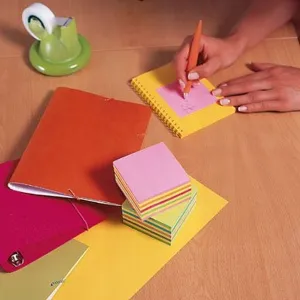 POST-IT Bloček kocka Post-it 76x76 neónová ružová mix (MM202810)