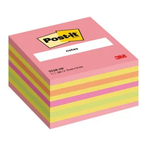 POST-IT Bloček kocka Post-it 76x76 neónová ružová mix (MM202810)