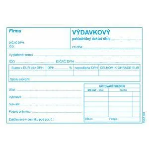 Igaz 52 Výdavkový pokladničný doklad A6 samoprep.