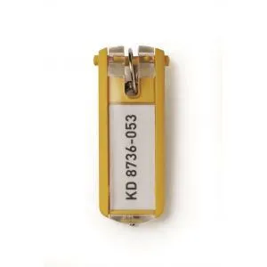 Prívesok na kľúče Menovky DURABLE key CLIP žlté 6ks