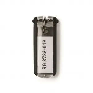 Prívesok na kľúče Menovky DURABLE key CLIP čierne 6ks DU195701