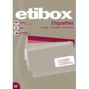 Agipa Etikety univerzálne 38x21,2mm Etibox A4 100 hárkov