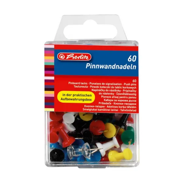 HERLITZ Napichovacie špendlíky mix farieb 60 ks