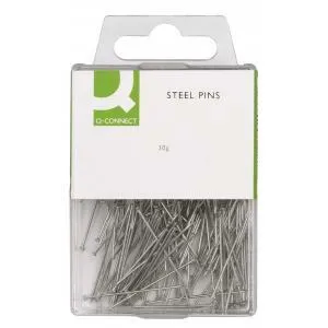 Dekoračné špendlíky Q-Connect strieborné 30mm