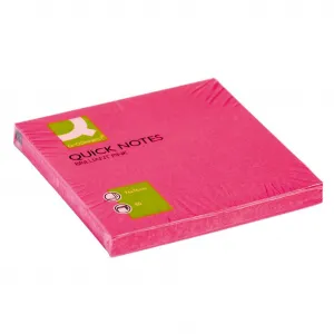 Bloček Q-CONNECT neónové 76x76mm ružové