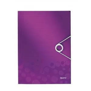 Plastový obal s gumičkou Leitz WOW purpurový