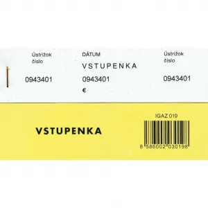 Igaz Vstupenka číslovaná 3-dielna 100 lístkov
