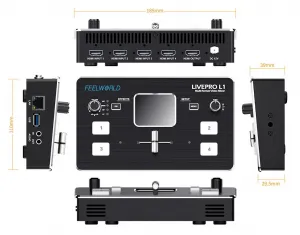Feelworld LivePro L1 4x HDMI prepínač USB Streaming 15658