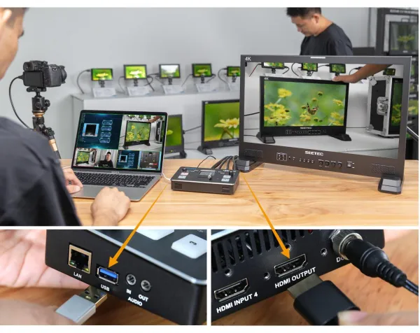 Feelworld LivePro L1 4x HDMI prepínač USB Streaming 15658