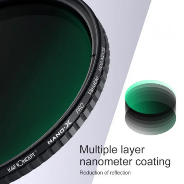 K&F Concept Kruhový polarizátor Nano-X plus variabilný filter ND2-ND32 (49 mm) 18843