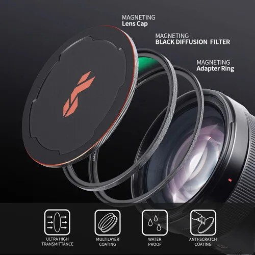K&F Concept Nano-X magnetický čierny hmlový filter 1/8 s prstencom adaptéra a krytom... 21879