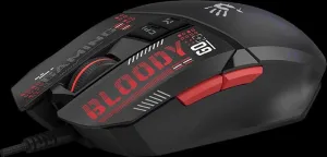 A4tech BLOODY W60 Max Mini, podsvícená herní myš, 12000 DPI, černá, USB