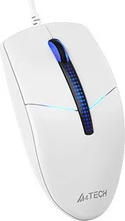 A4tech N-530S, podsvícená kancelářská myš, 1200 DPI, USB, bílá